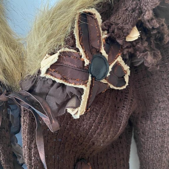 Gorgeous Chocolate Brown Sweater Coat - Picture 2 of 3